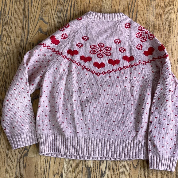 NWT The Great Sweetheart Pullover sweater. Size 1. Pink with red hearts. - Picture 8 of 9